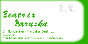 beatrix maruska business card